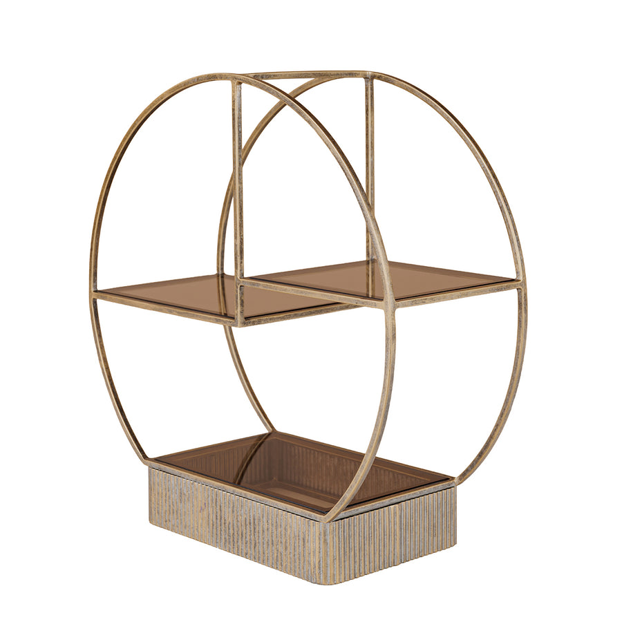 Belvedere Aged Gold Multi Tier Buffet Stand Small