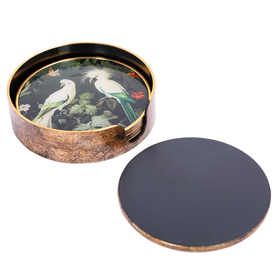 Tropical Birds Set Coasters