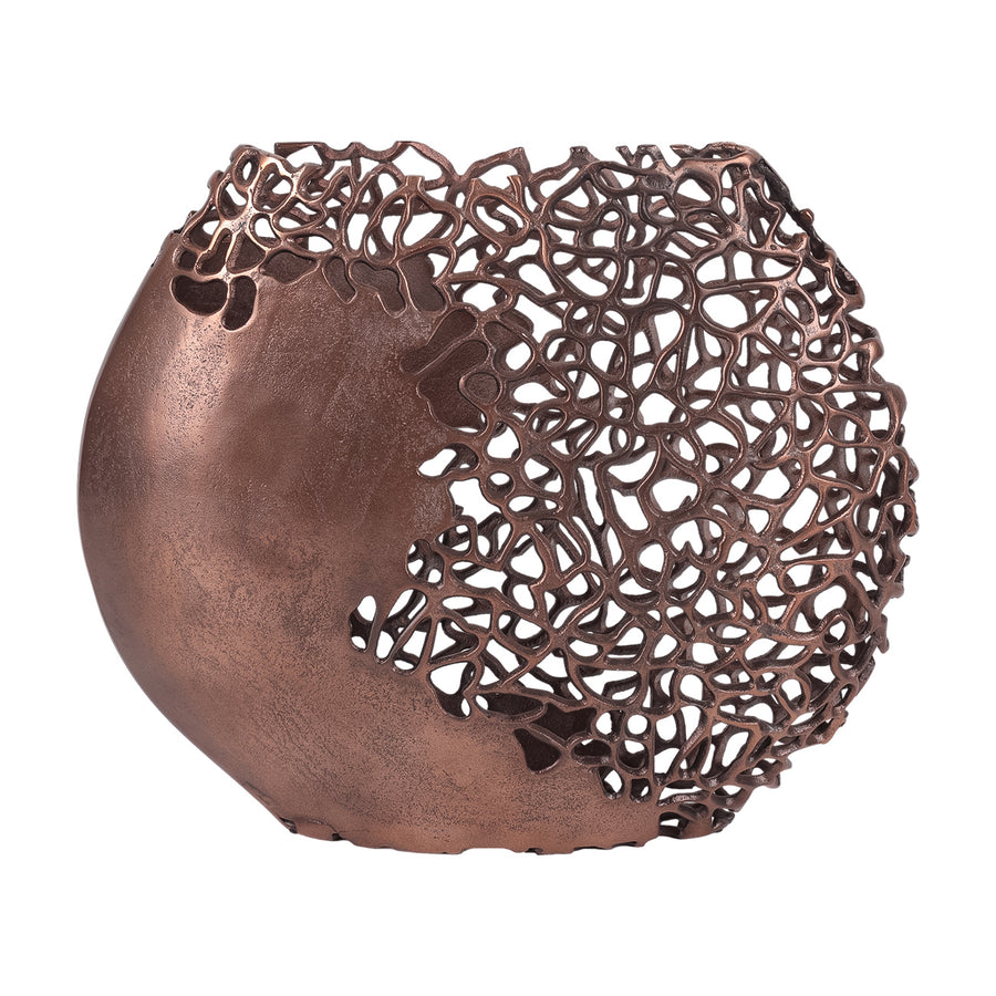 Apo Coral Raw Bronze Ellipse Vase