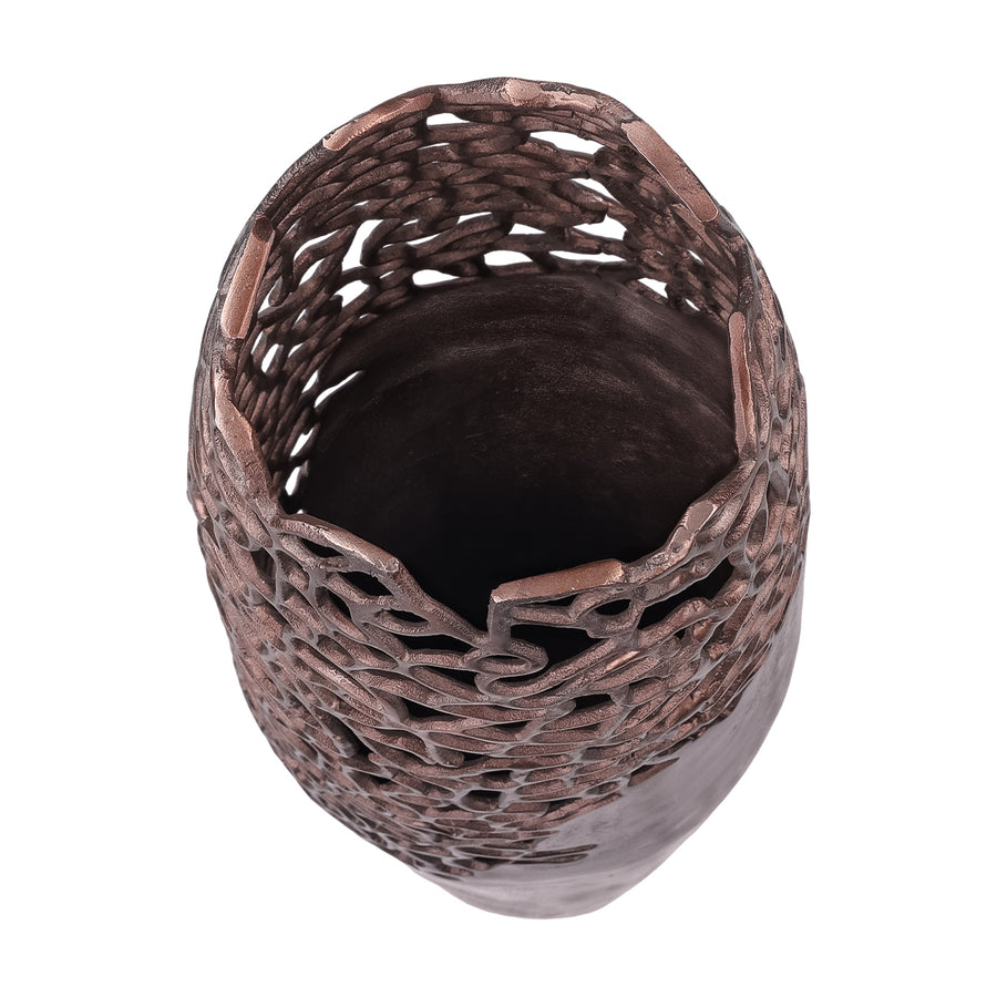 Apo Coral Raw Bronze Large Vase