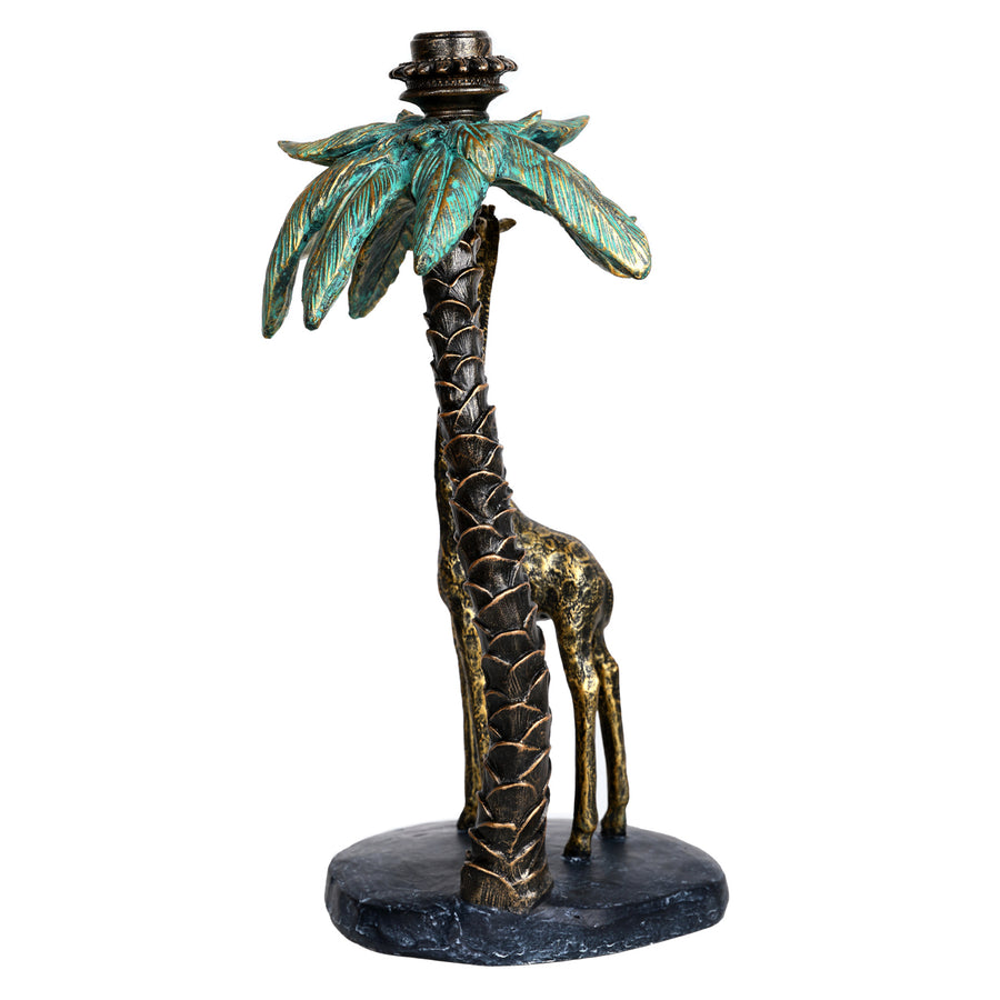 Palm Candle Stick with Giraffe