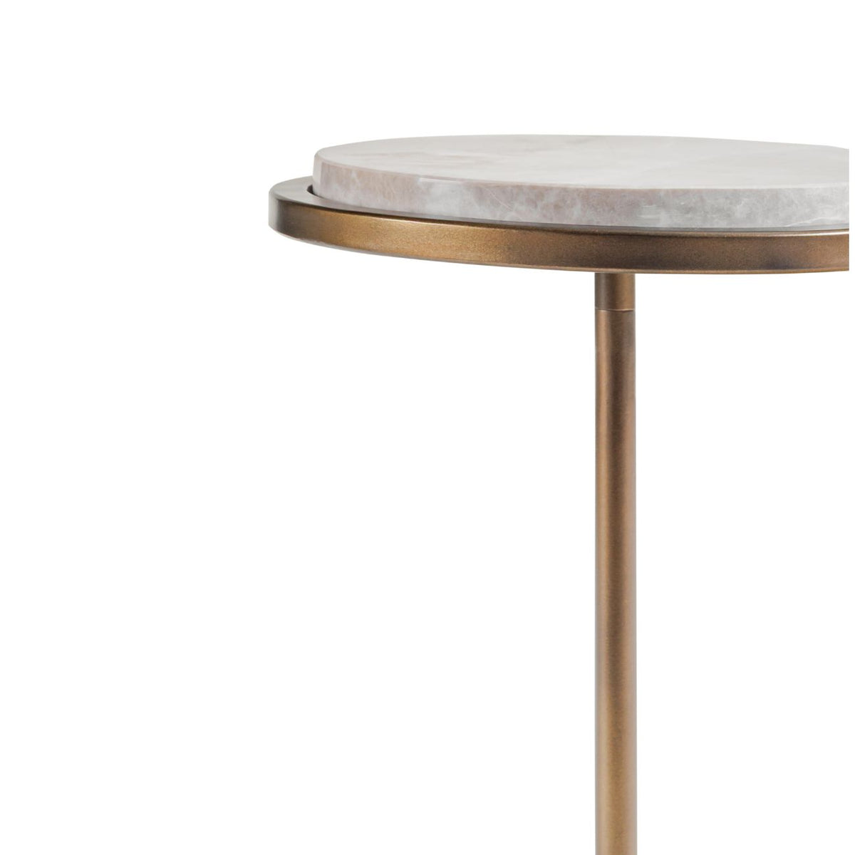 Marco Accent Table — Grey Emperador Marble — styled in a room setting