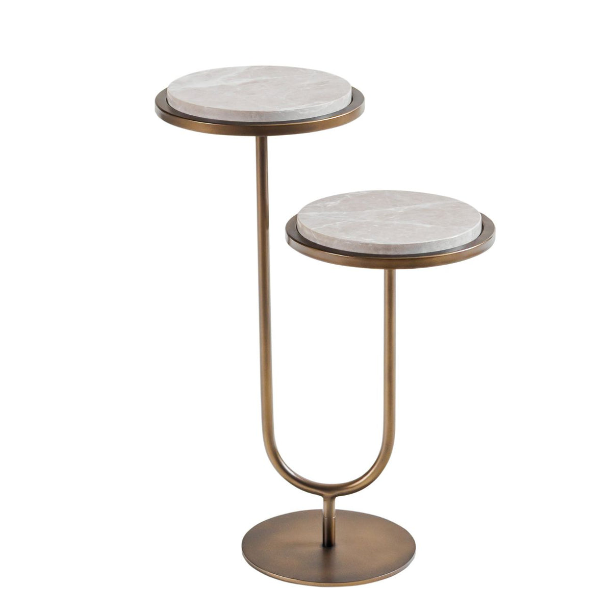 Marco Accent Table — Grey Emperador Marble — product image on a white background