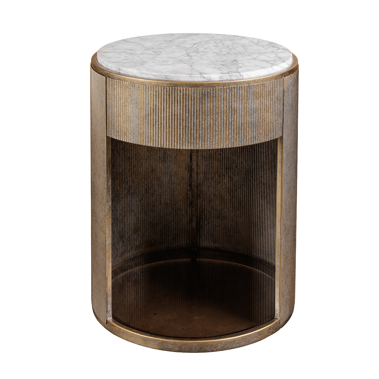 Belvedere Aged Gold Bedside Table