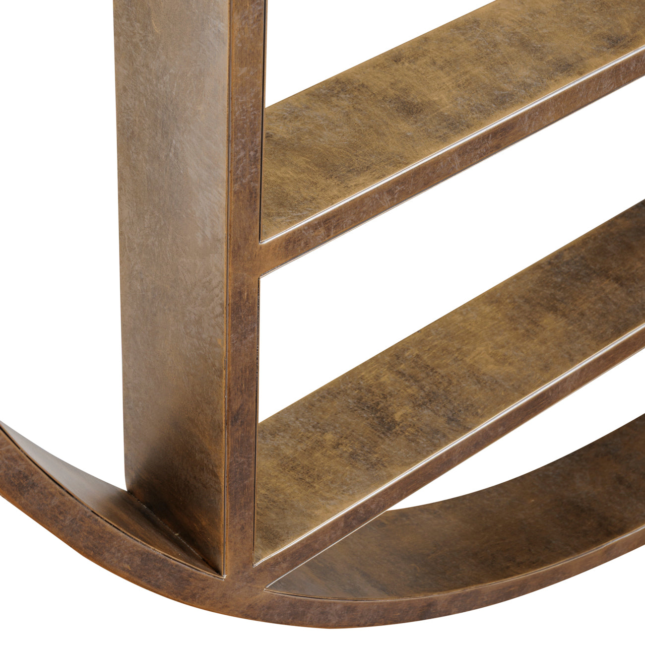 Belvedere Aged Gold Shelving Mirror Large