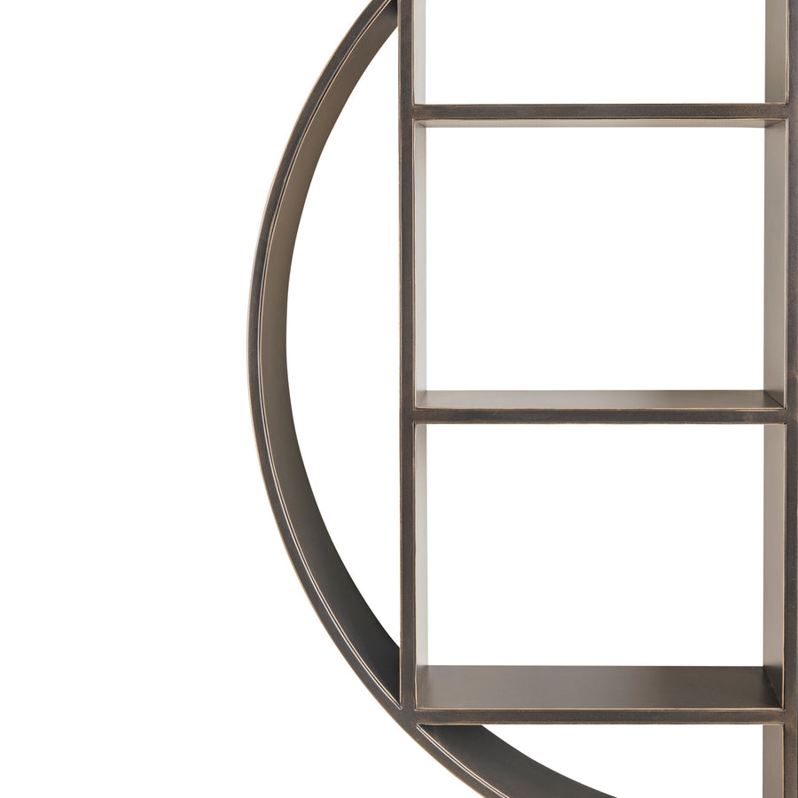 Belvedere Black Shelving Mirror Small