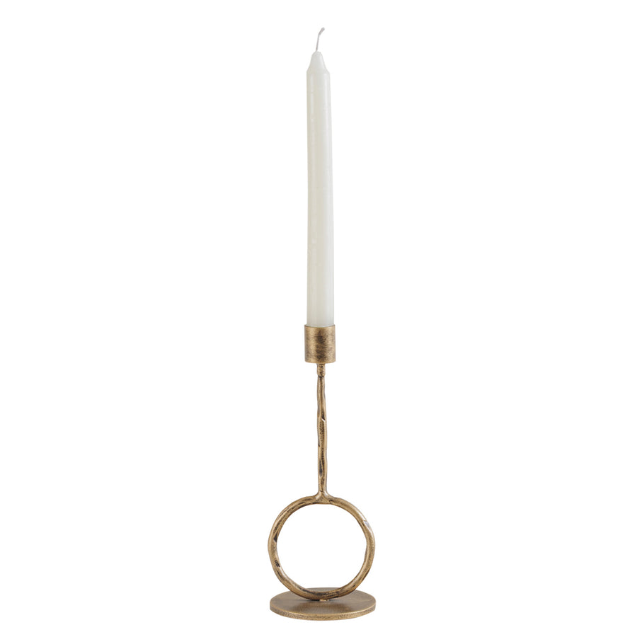 Ronde Antique Gold  Candle Holder Large