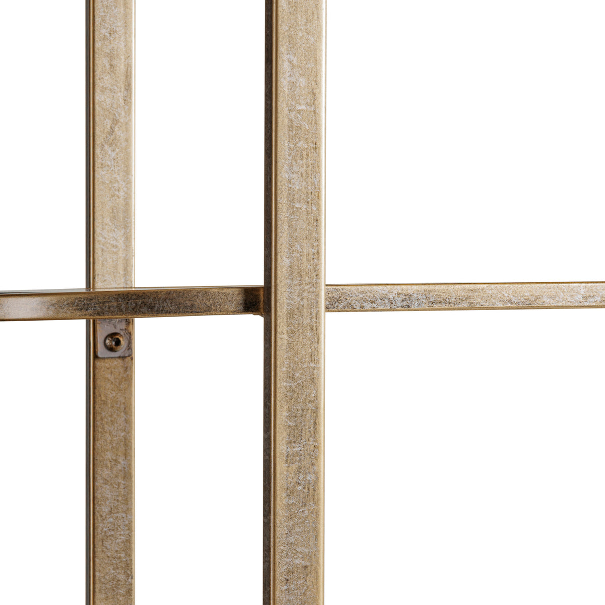 Belvedere Aged Gold Shelving Unit — further detail