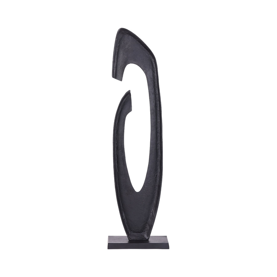Axis Black Aluminium Sculpture 117cm