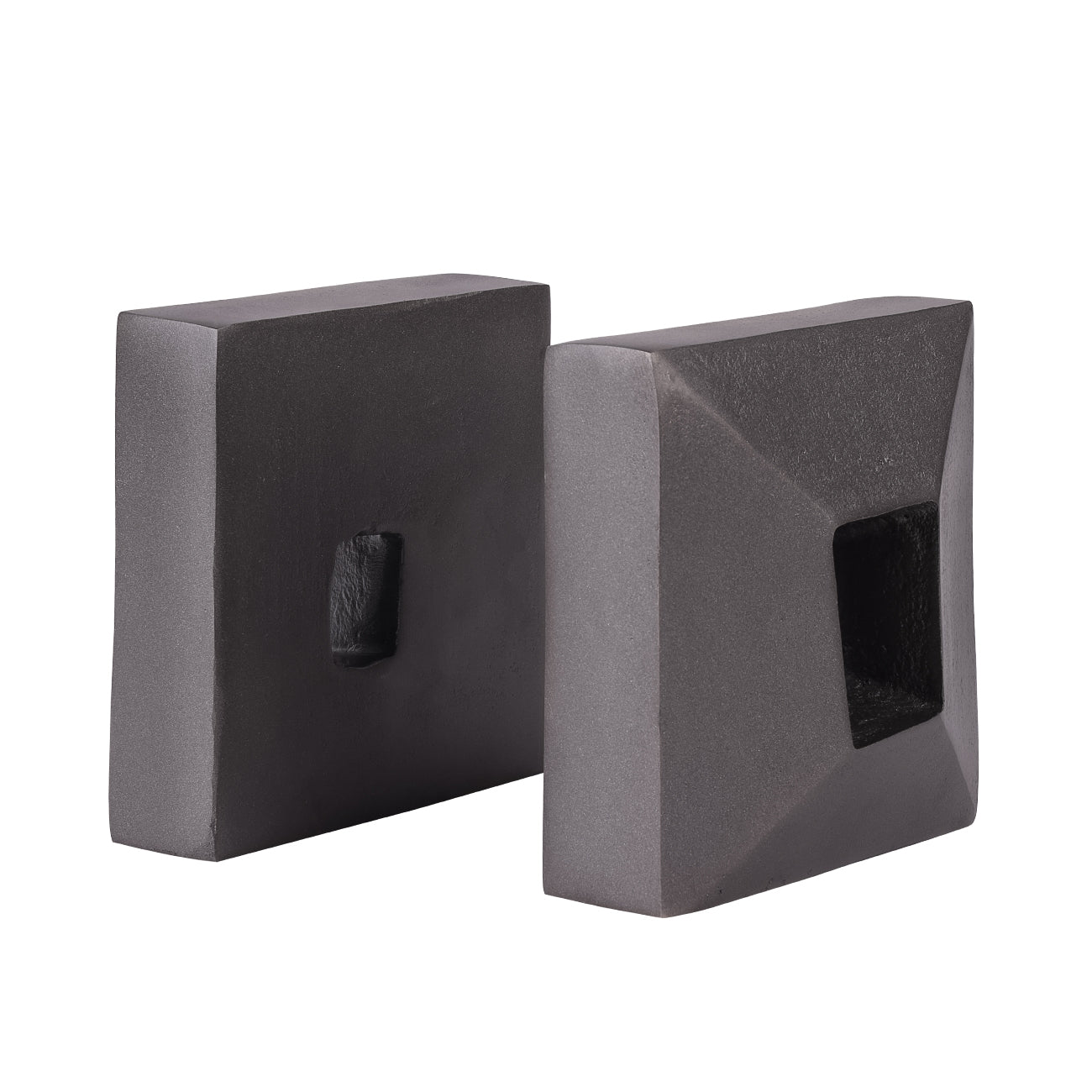 Geo Antique Lead Aluminium Set of 2 Bookends