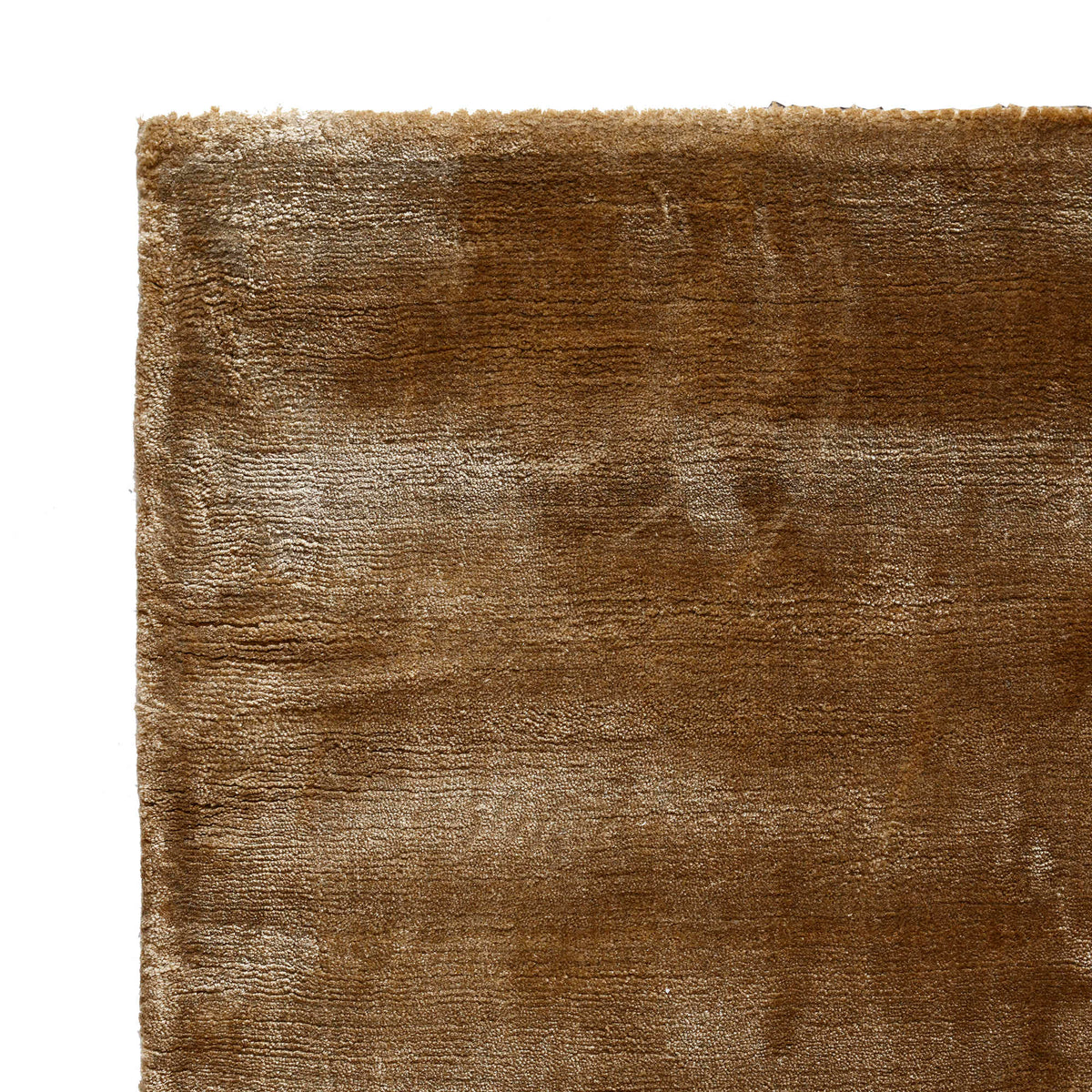Flavia brown handwoven viscose rug, rectangular