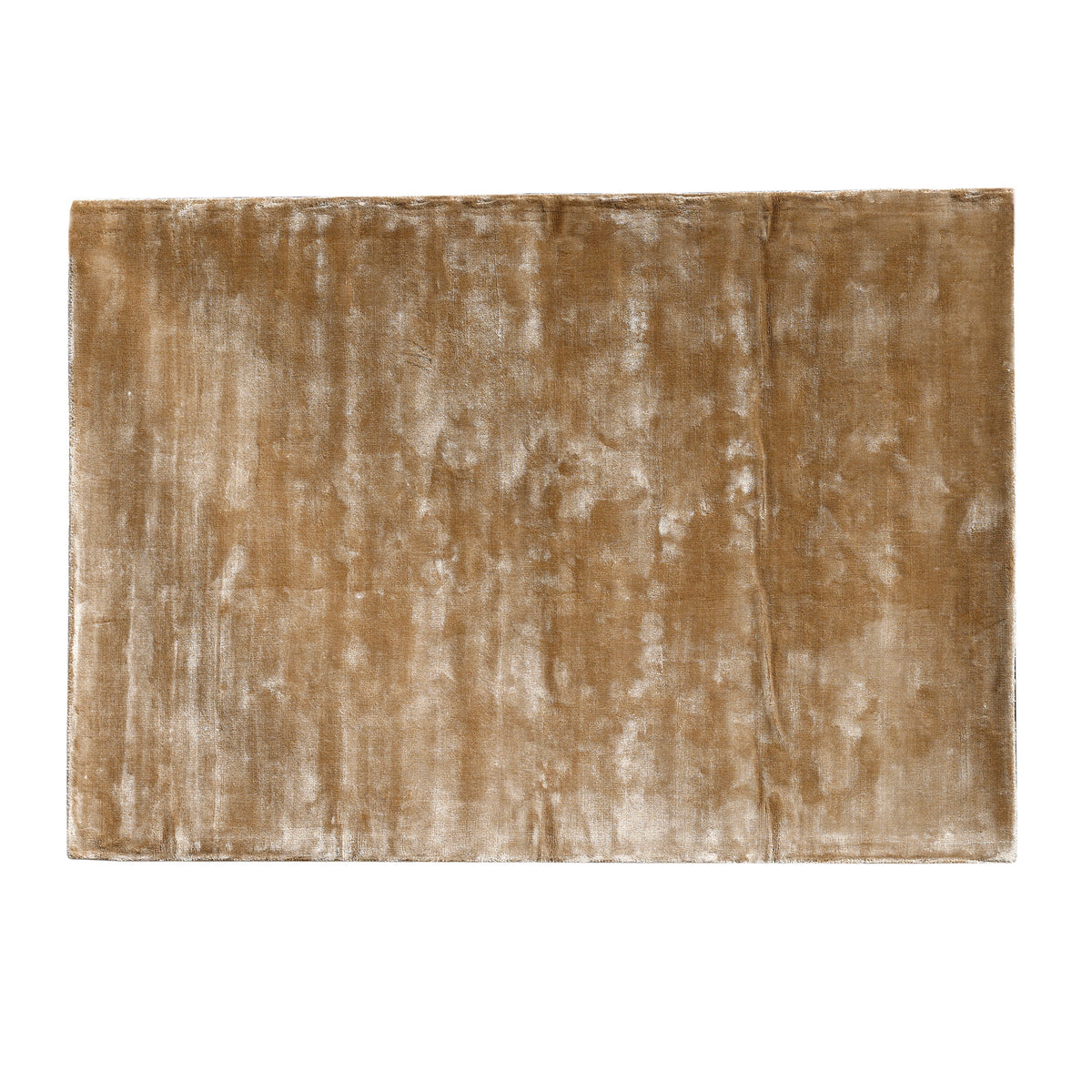 Flavia brown handwoven viscose rug, rectangular