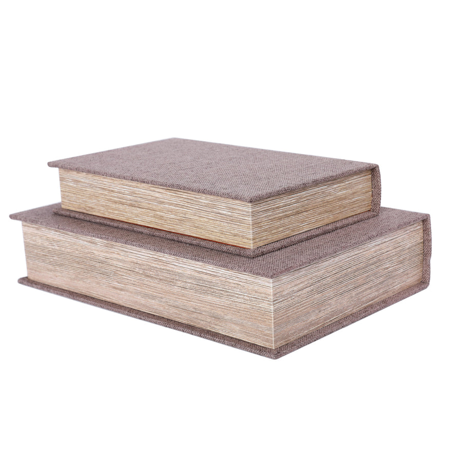 Grey Set of 2 Book Boxes