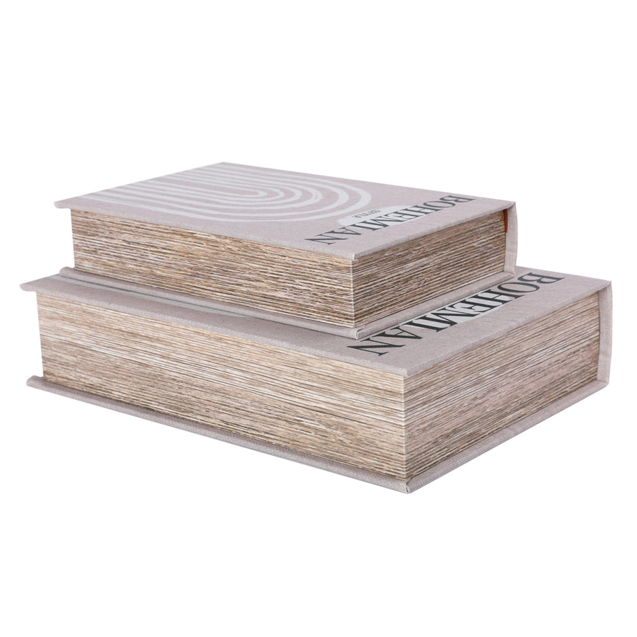 Bohemian Style Set of 2 Book Boxes