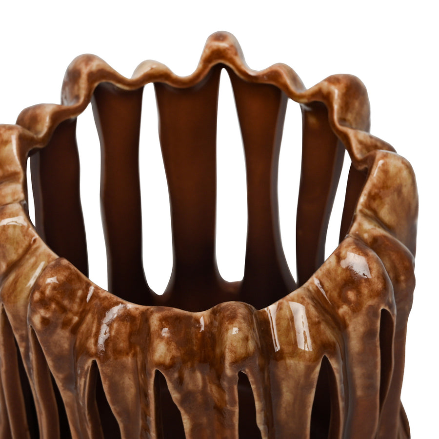 Denton Reactive Glaze Candleholder