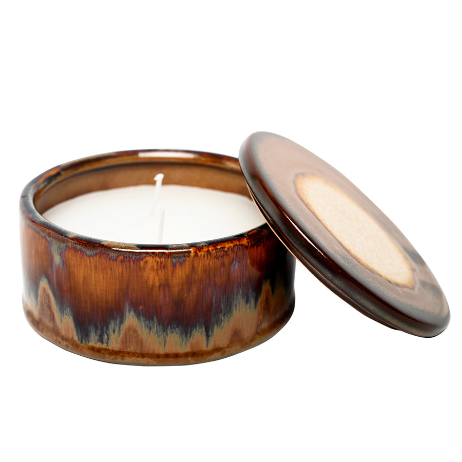 Medway Ochre Reactive Glaze Candle