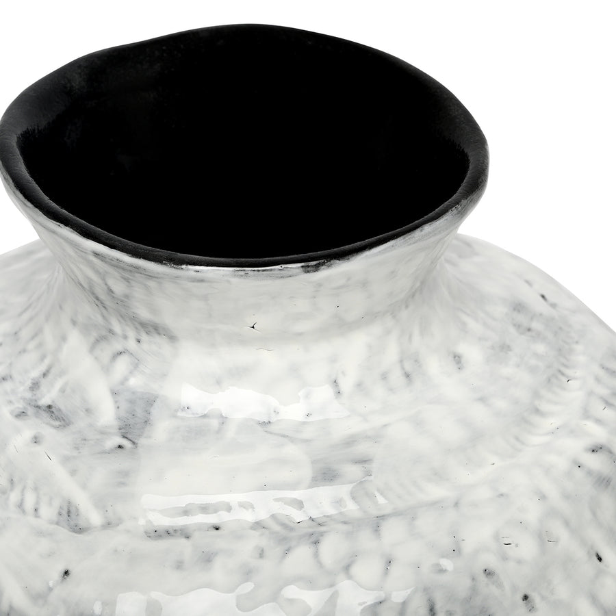 Lunel White Glazed Vase Medium