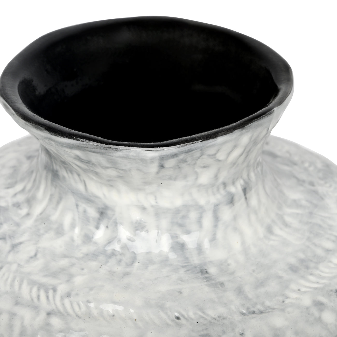 Lunel White Glazed Vase Large