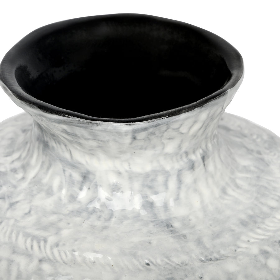 Lunel White Glazed Vase Large