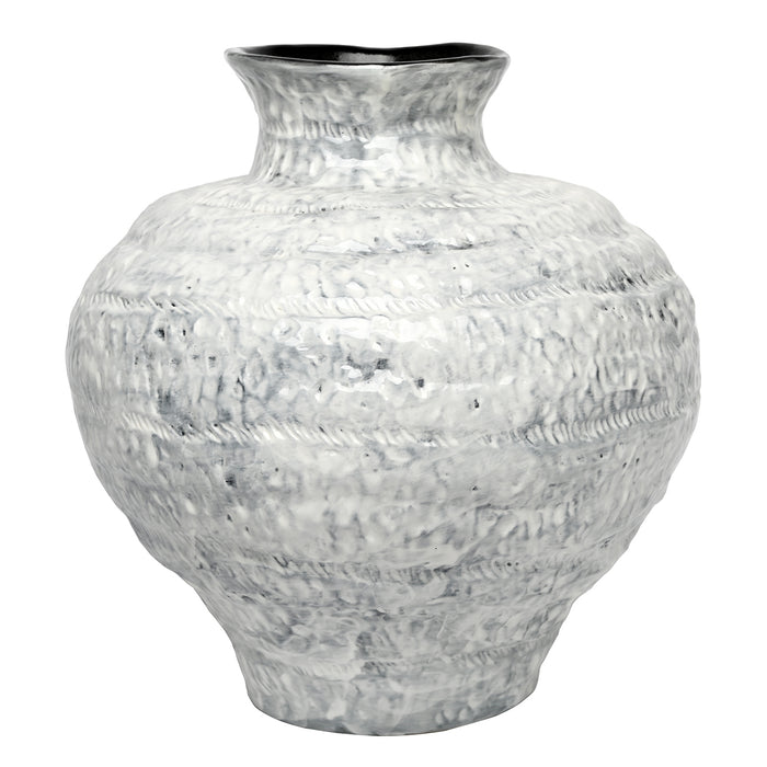 Lunel White Glazed Vase Large