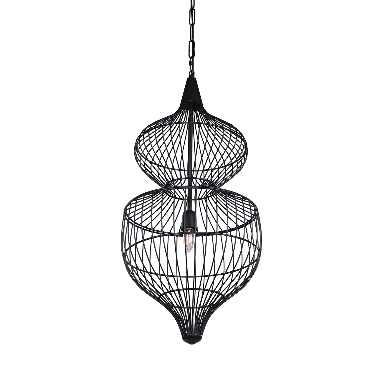 Mira Hourglass Wire Pendant