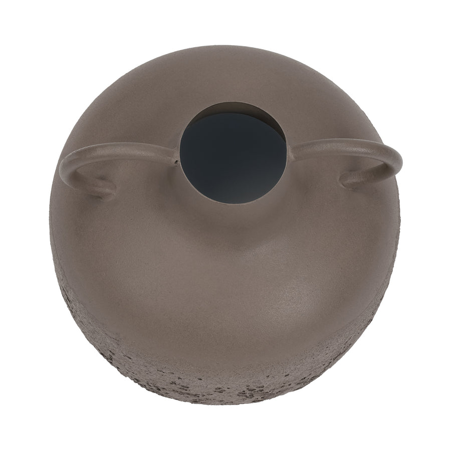 Alora Brown Textured Metal Vase Small