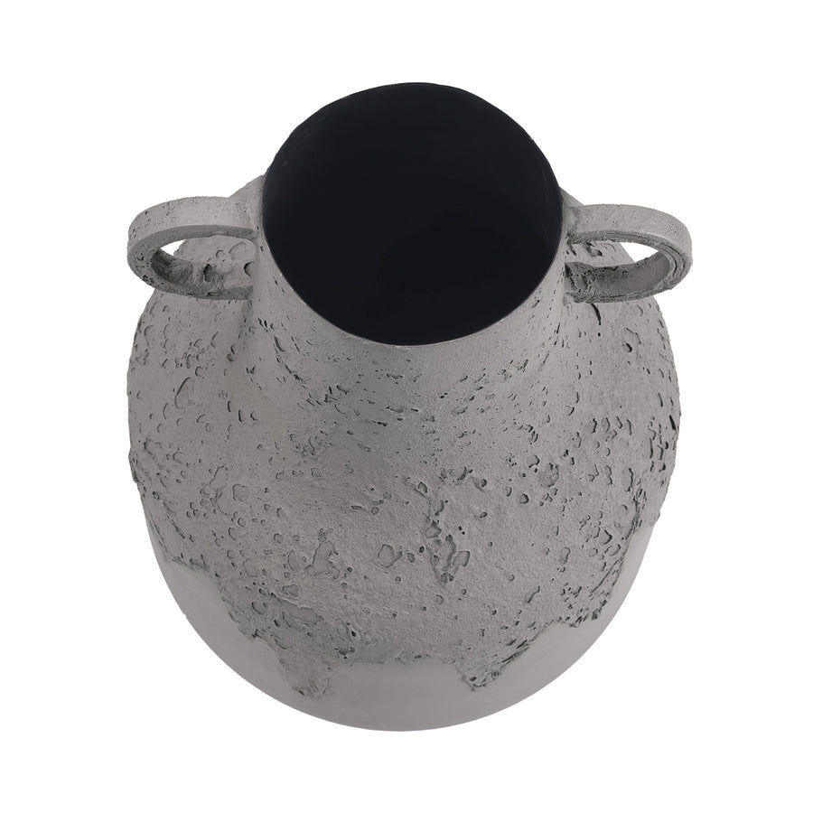 Alora Brown Textured Metal Vase Tall