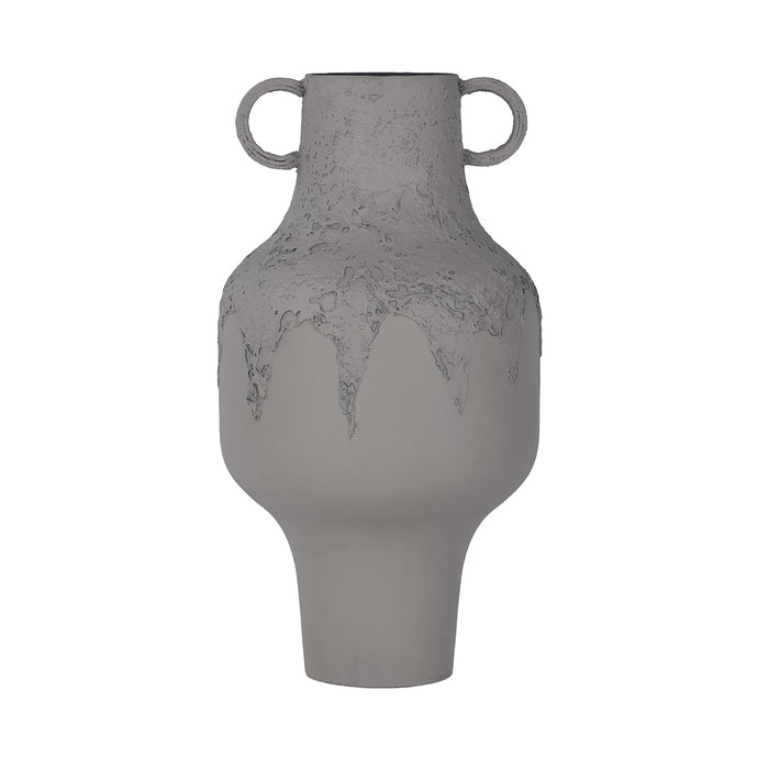 Alora Brown Textured Metal Vase Tall