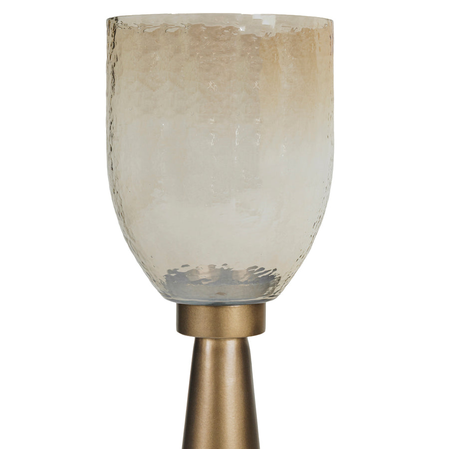 Southbourne Smoked Gold Floor Hurricane 80cm