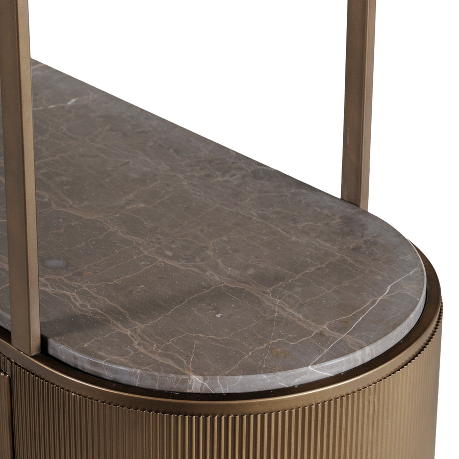 Belvedere Royal Gold Shelving Unit With Storage