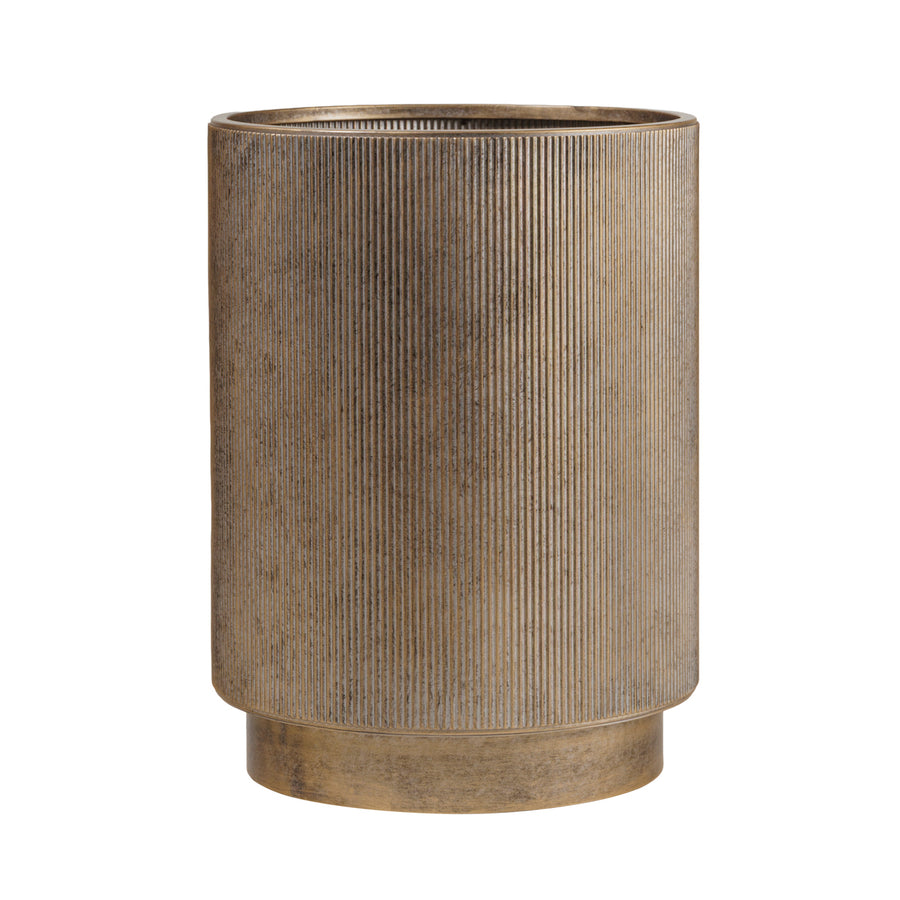 Belvedere Aged Gold Set of 3 Floor Planters