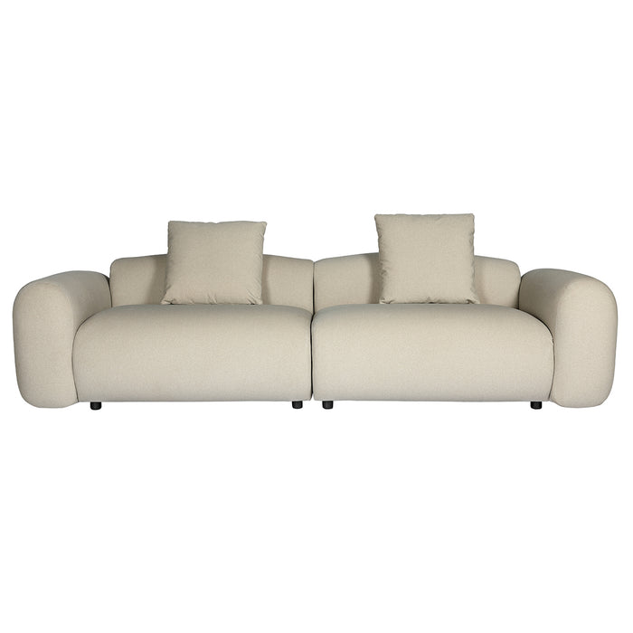 Limewood 3 Seater Sofa in Warm Stone Velvet