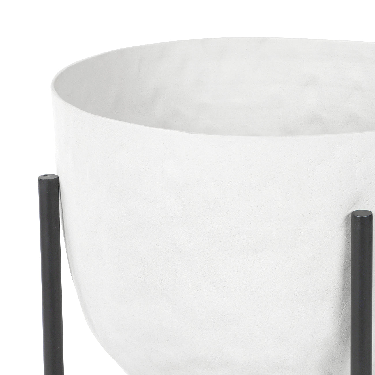 Samui White Stonewash Planter on Stand Small 55cm