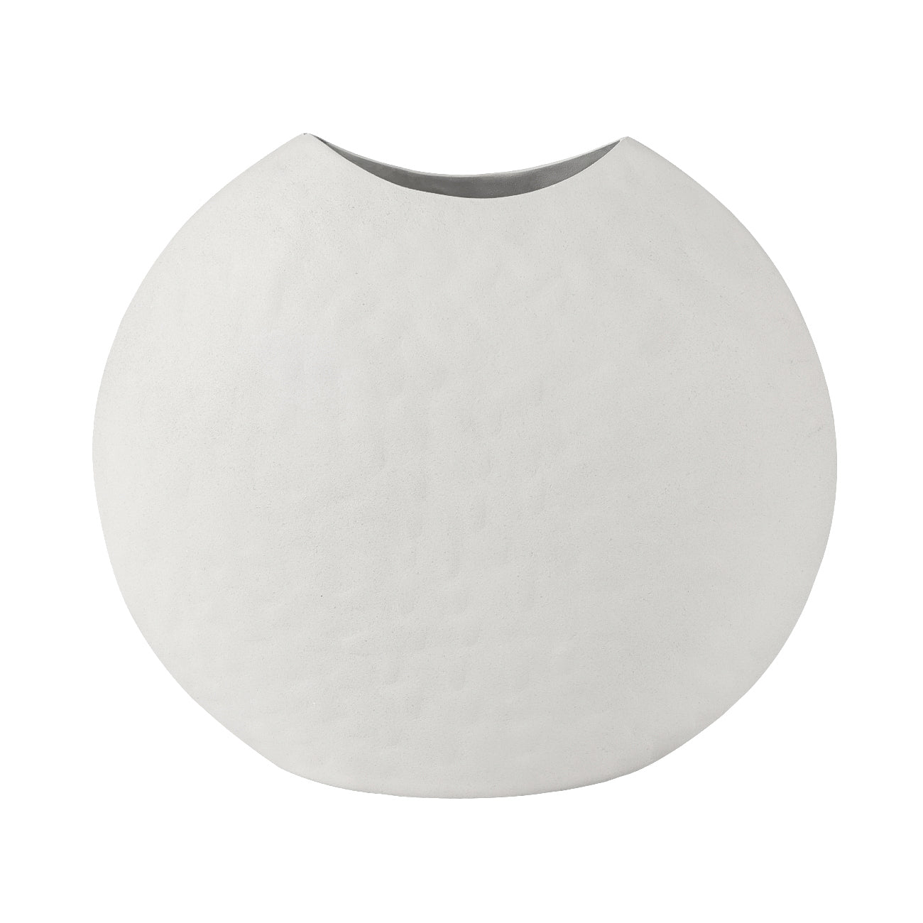 Samui White Stonewash Moon Vase