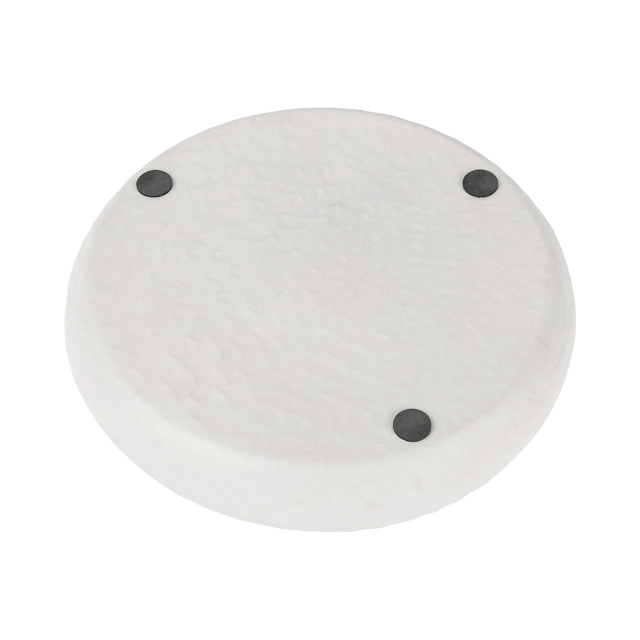 Samui White Stonewash Round Platter Large