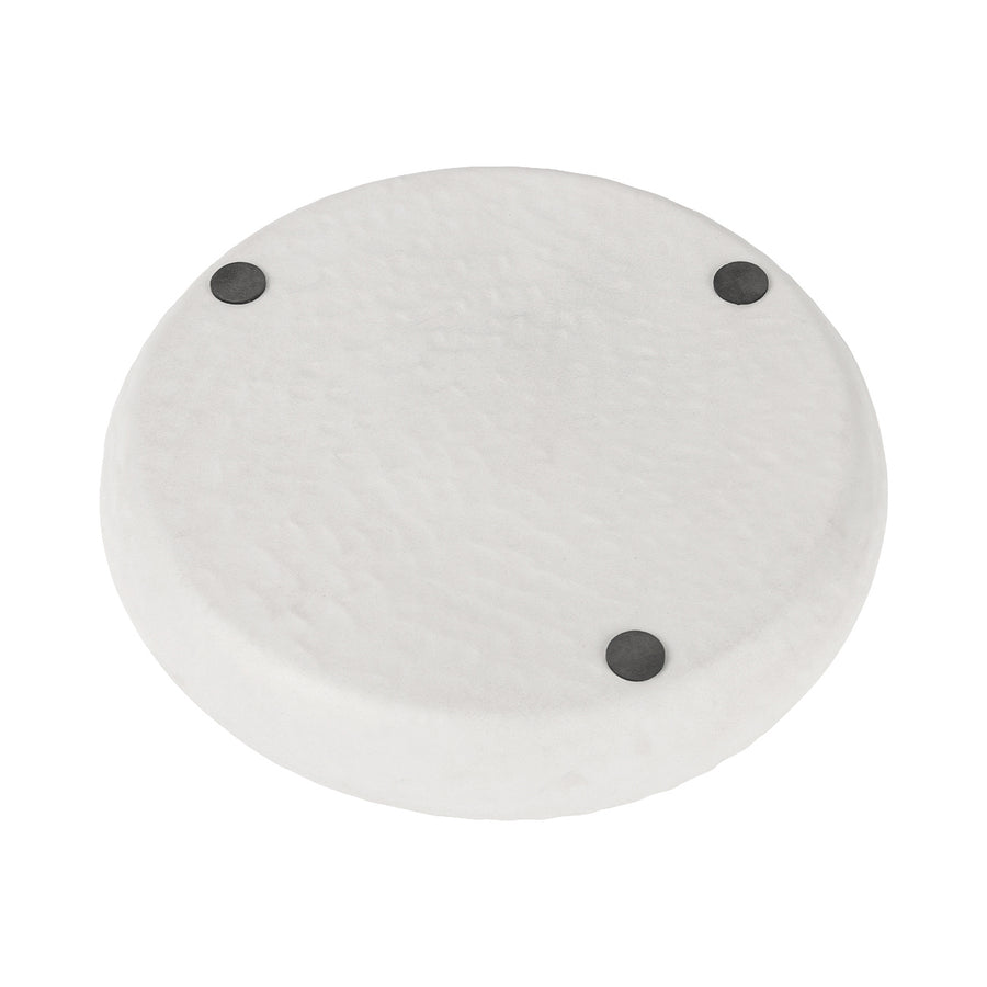 Samui White Stonewash Round Platter Large