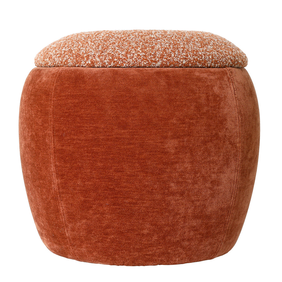 Clemance Storage Stool Terracotta