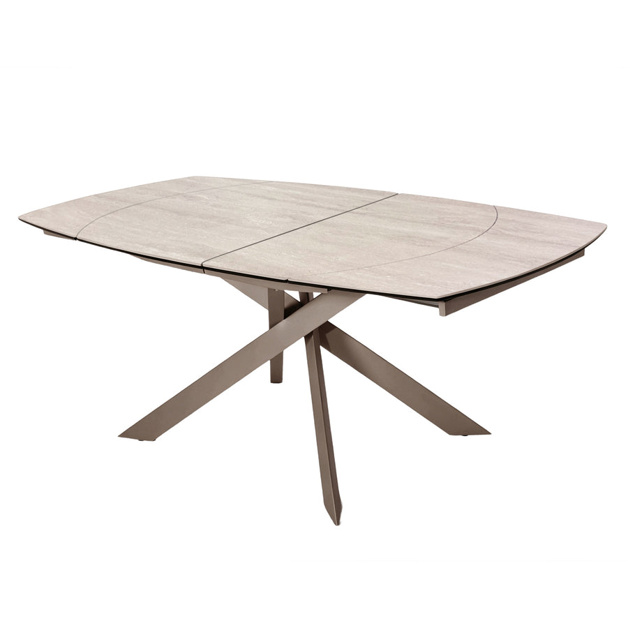 Themsby Extendable Dining Table — Warm Stone — detail view