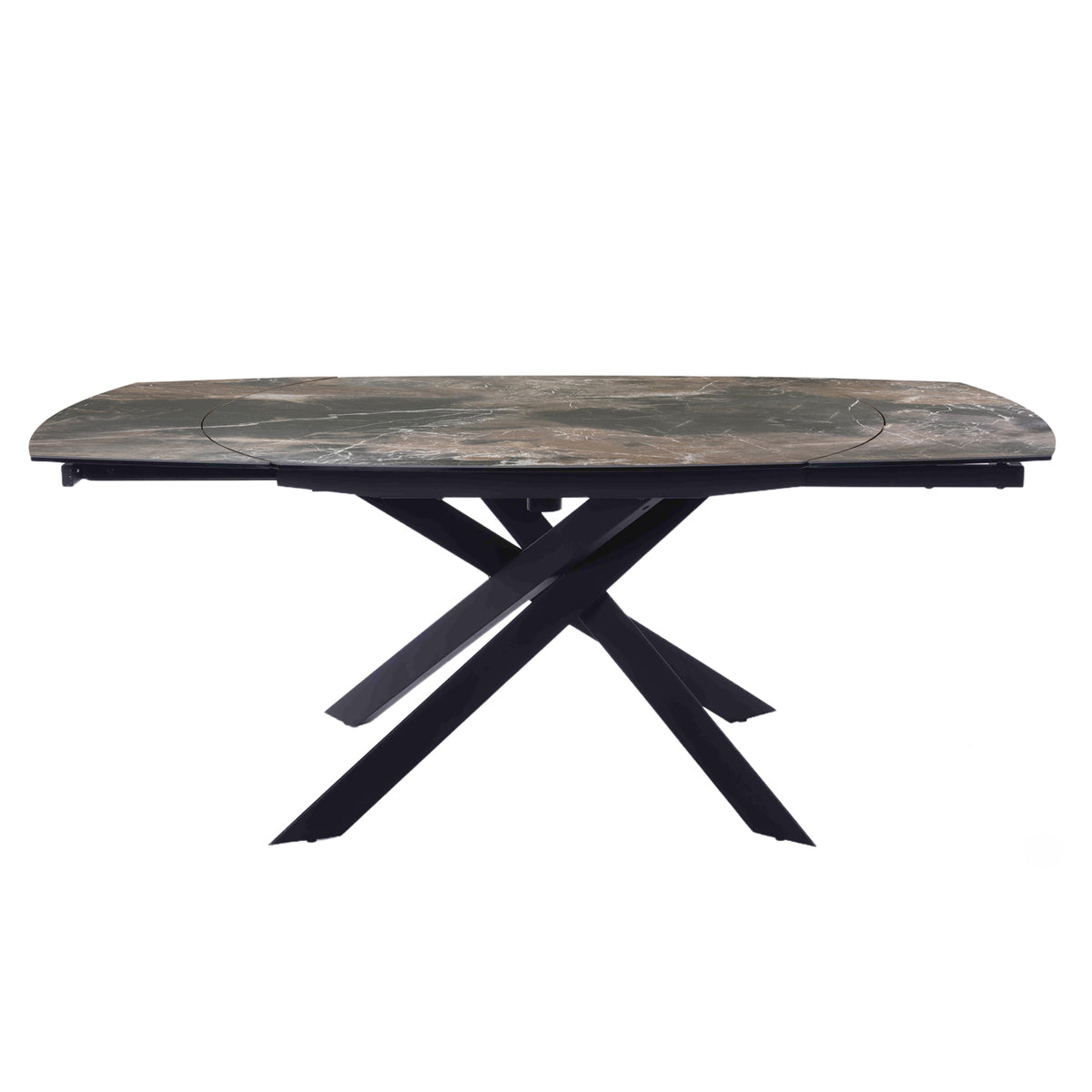 Themsby Extendable Dining Table — Smoked Stone — product image on a white background