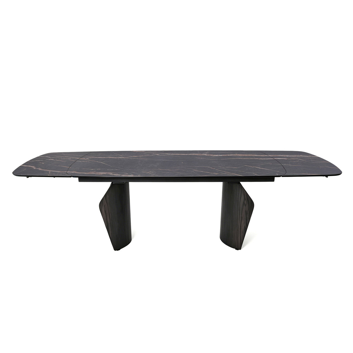 Branwick Extendable Dining Table — Deep Charcoal — product image on a white background
