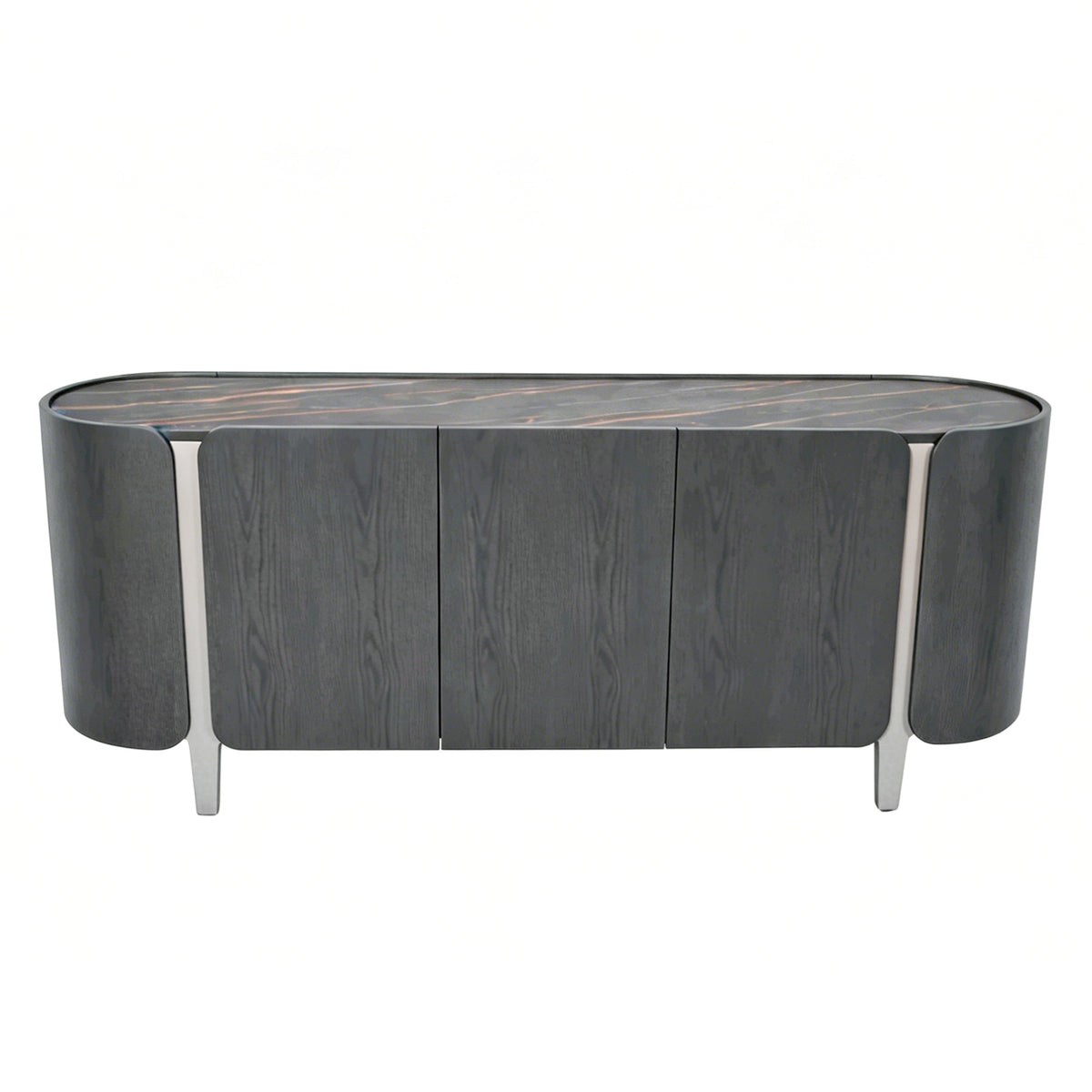 Branwick Sideboard — Deep Charcoal — detail view
