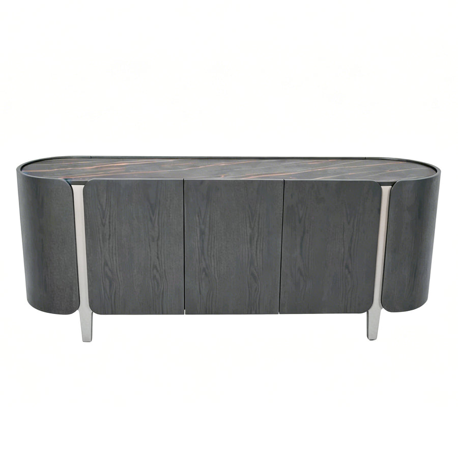 Branwick Sideboard — Deep Charcoal — detail view