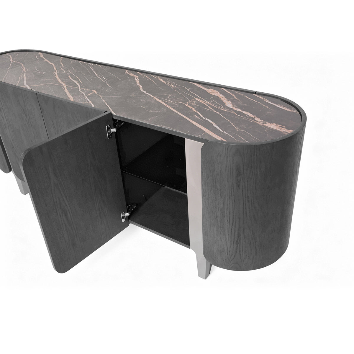 Branwick Sideboard — Deep Charcoal — further detail