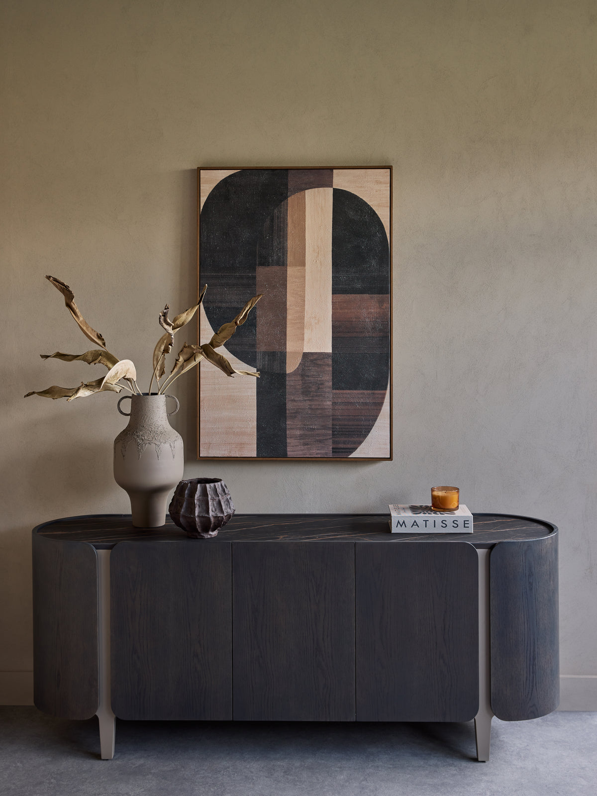 Branwick Sideboard — Deep Charcoal — alternative angle