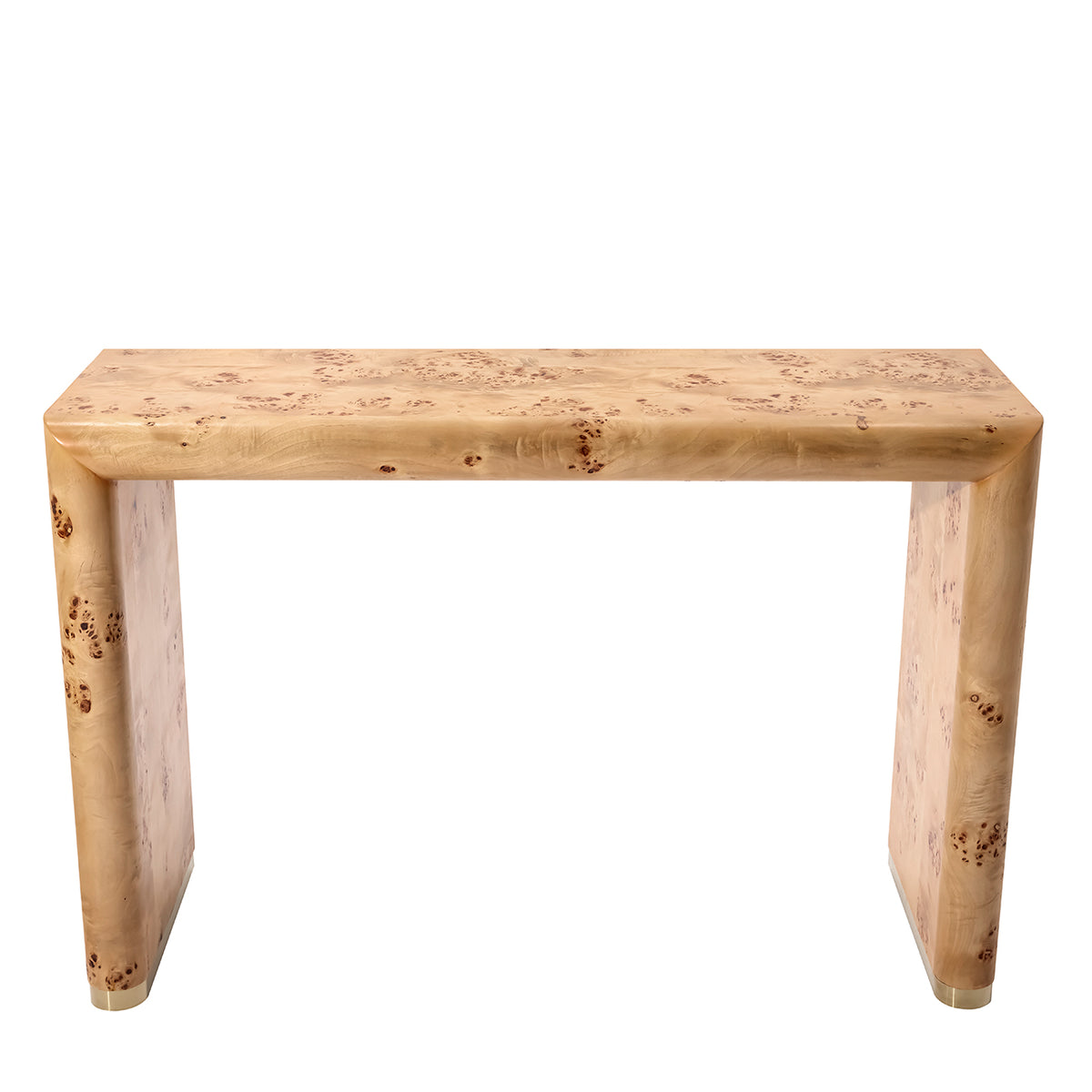 Karatara Burlwood Console Table — detail view