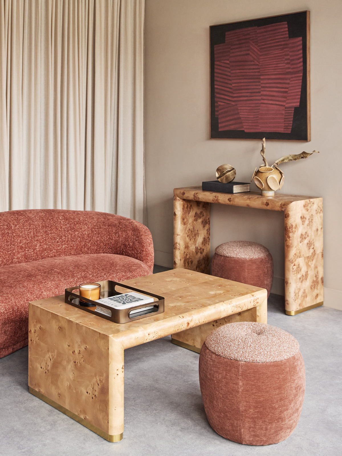 Karatara Burlwood Coffee Table — alternative angle