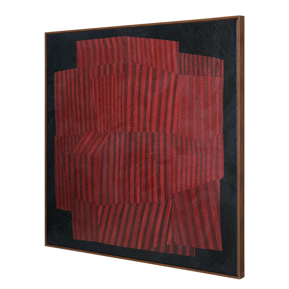 Strata Relief Textured Framed Canvas Wall Art 100x100cm — alternative angle