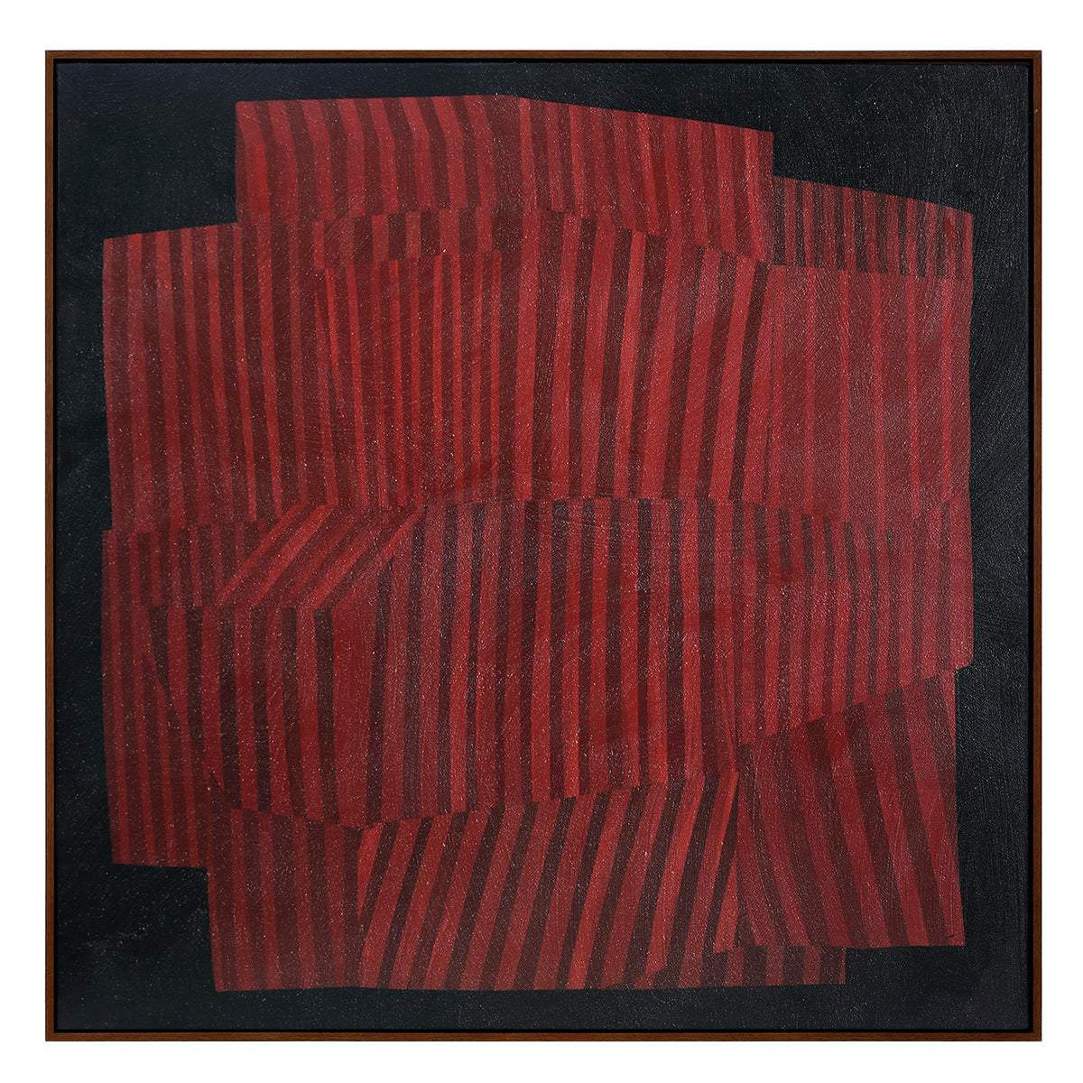 Strata Relief Textured Framed Canvas Wall Art 100x100cm — product image on a white background