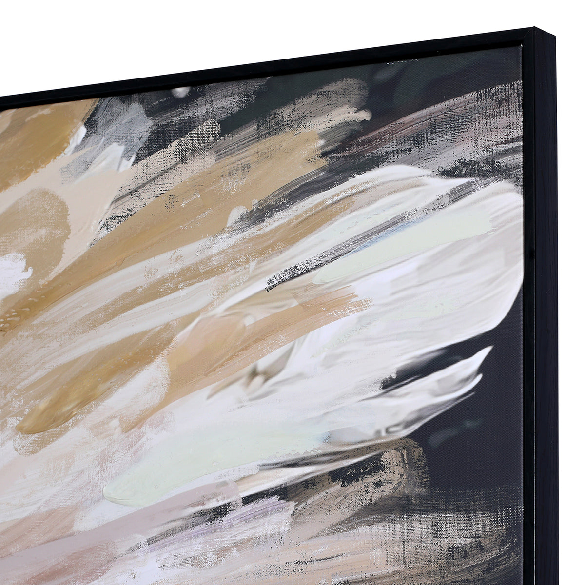 Veiled Expression Hand Embellished Framed Canvas Wall Art 100x140cm — styled in a room setting