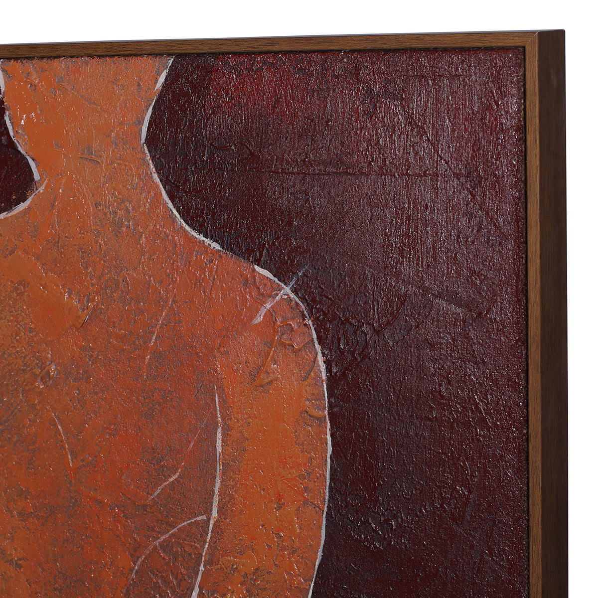 Stone Poise Heavy Textured Hessian Wall Art 120x90cm — styled in a room setting
